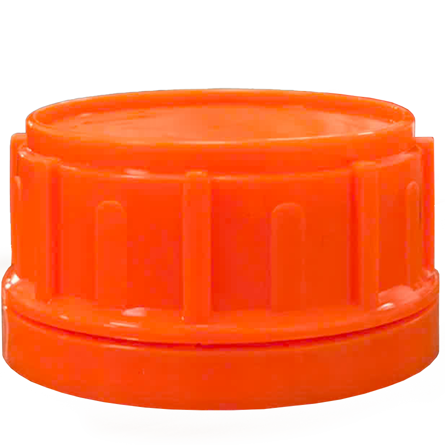 Nắp Chai Nhựa PP Và Van Foam Thoát Khí ø50mm - Nắp Cho Sản Phẩm Sinh Khí - Cam