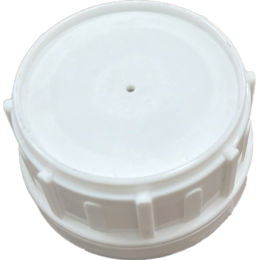 Nắp Chai Nhựa PP Và Van Foam Thoát Khí ø50mm - Nắp Cho Sản Phẩm Sinh Khí - Trắng Sữa