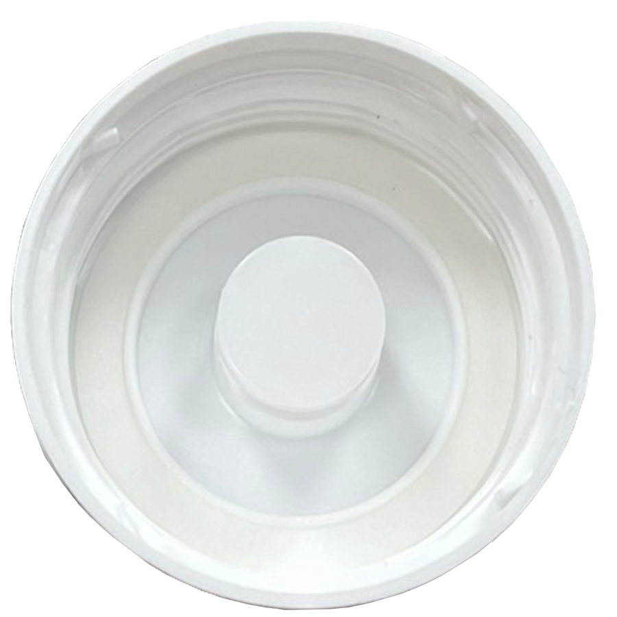 Nắp Chai Nhựa PP Và Van Foam Thoát Khí ø50mm - Nắp Cho Sản Phẩm Sinh Khí - Trắng Sữa