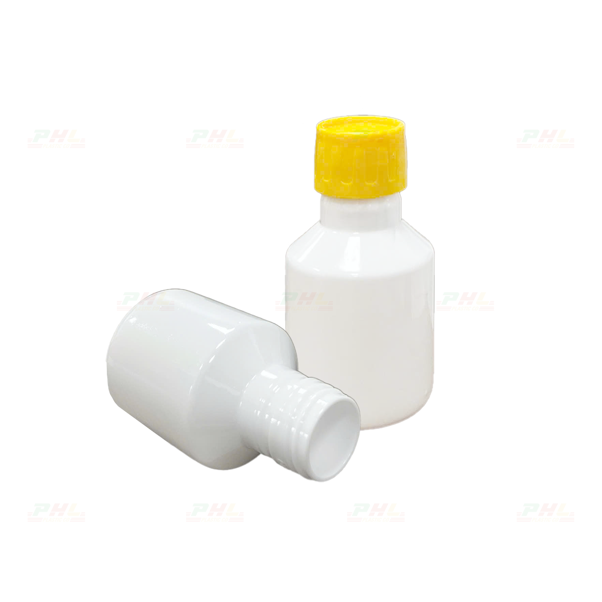 Chai PET 50mL ø24mm Tròn Tròn - Trắng Sữa