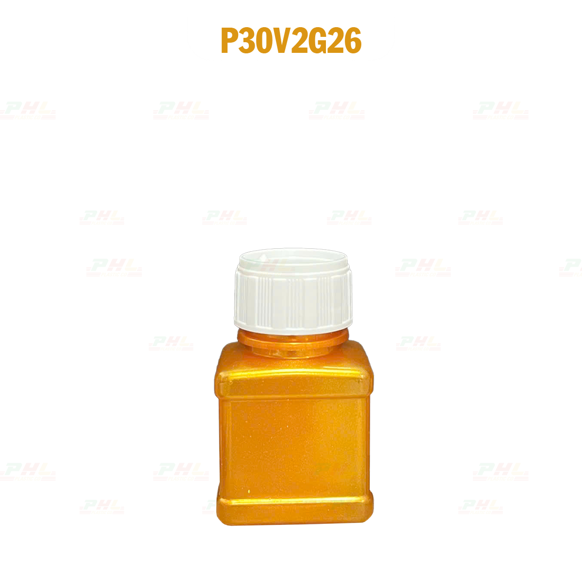 PET Bottle Collection 20mL – 1000mL with Metallic Effect – Gold Metallic Color - Gold-30mL