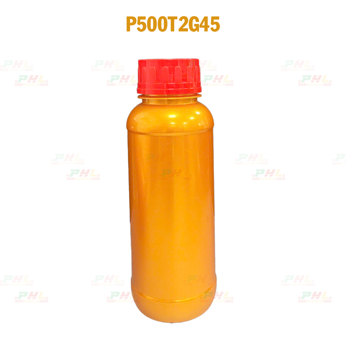 PET Bottle Collection 20mL – 1000mL with Metallic Effect – Gold Metallic Color - Gold-500mL