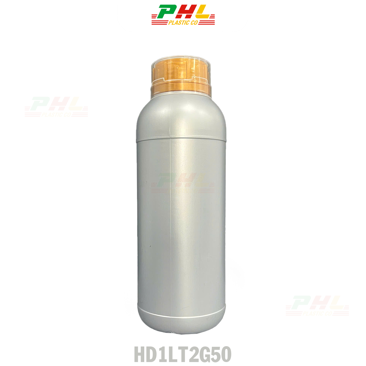 HDPE/COEX Bottle Collection 25mL – 5000mL  Metallic Effect – Silver Metallic Color - 1000mL