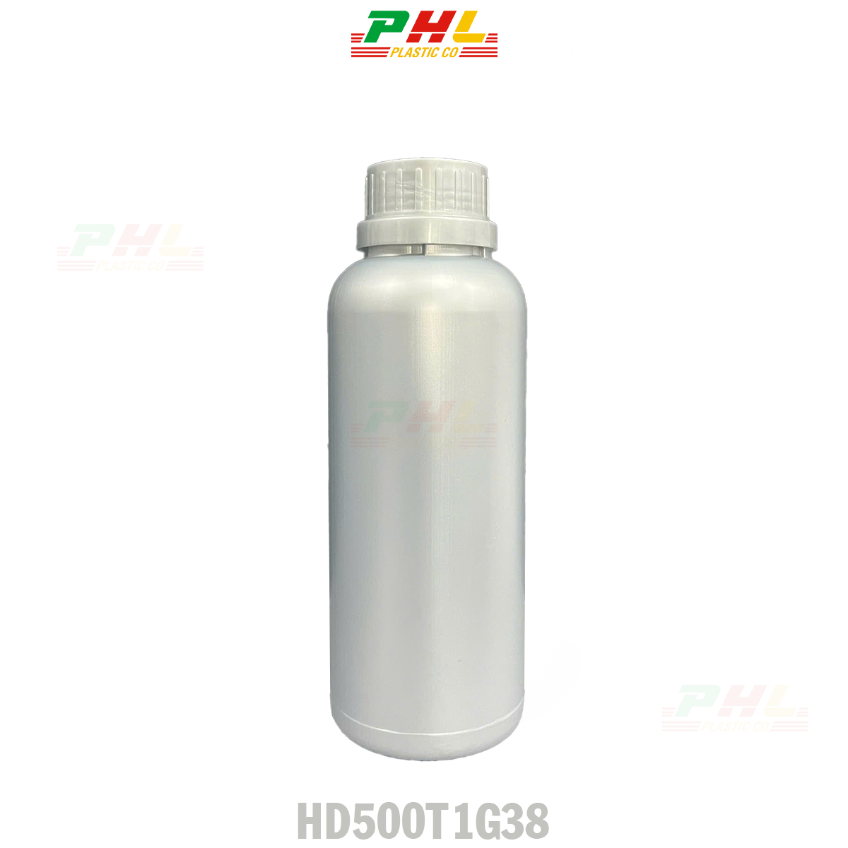 HDPE/COEX Bottle Collection 25mL – 5000mL  Metallic Effect – Silver Metallic Color - 500mL