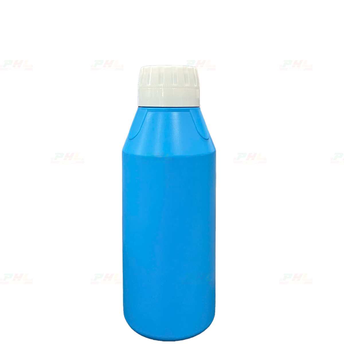 Chai HDPE/COEX 500mL ø43mm Tròn Ba Cạnh - Xanh Thiên Thanh