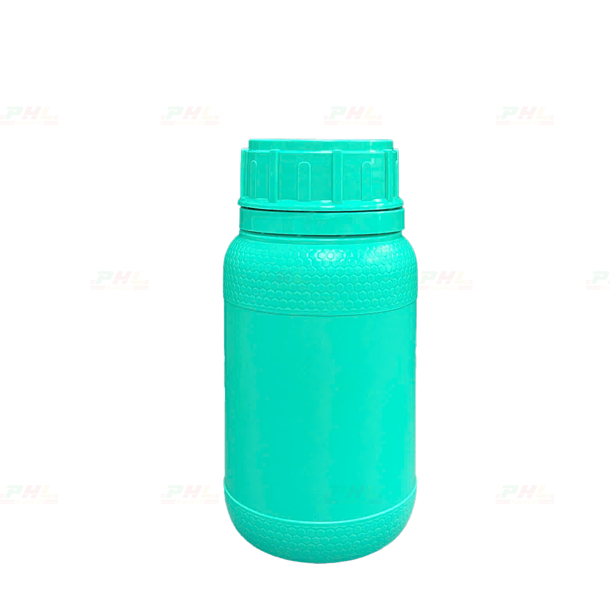 Chai HDPE/COEX 300mL ø50mm Tròn 2 Gờ Vai Beehive - Xanh Tiffany