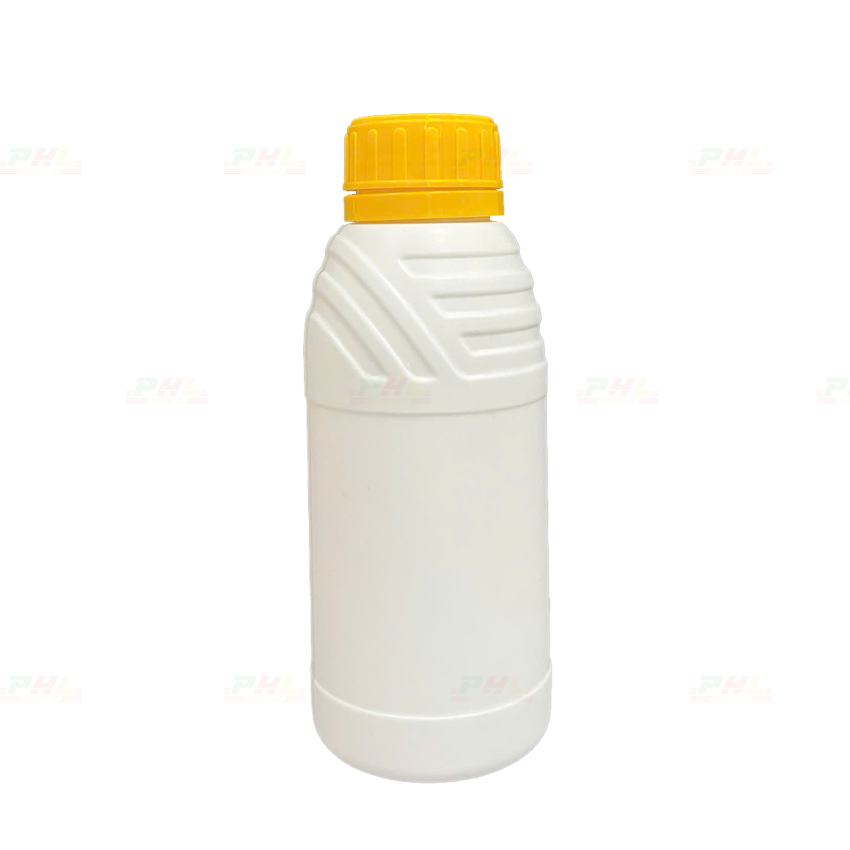 Chai HDPE/COEX 500mL ø42.5mm Tròn Vai Gân - Trắng Sữa