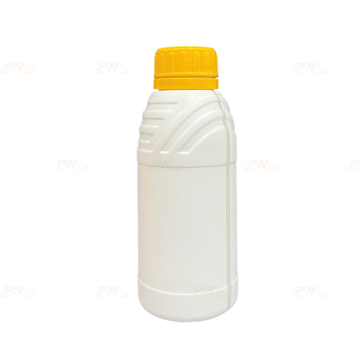 Chai HDPE/COEX 500mL ø42.5mm Tròn Vai Gân - Trắng Sữa