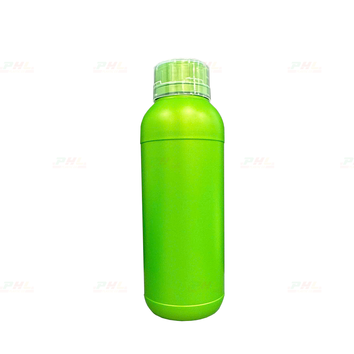 Chai HDPE/COEX 1000mL (1Lit) ø50mm Tròn Hai Gờ - Metallic Monster Green