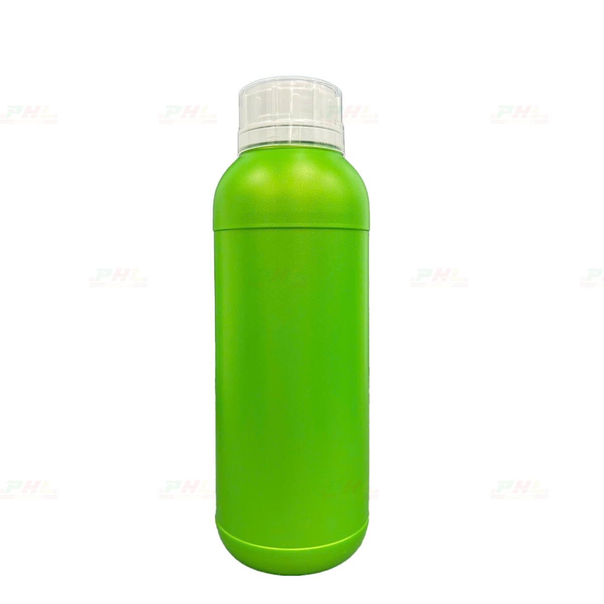 Chai HDPE/COEX 1000mL (1Lit) ø50mm Tròn Hai Gờ - Metallic Monster Green