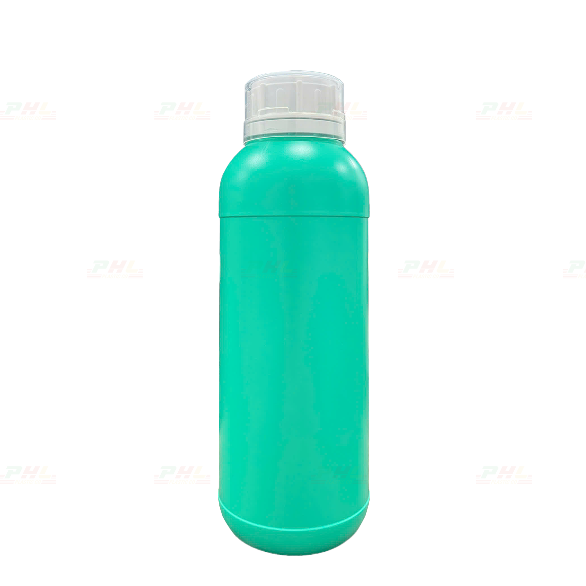 Chai HDPE/COEX 1000mL (1Lit) ø50mm Tròn Hai Gờ - Xanh Tiffany