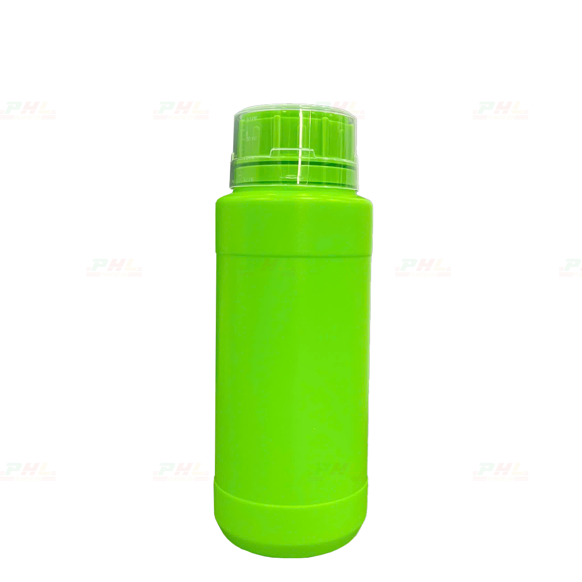 Chai HDPE/COEX 500mL ø50mm Tròn Hai Gờ - Xanh Lá Non