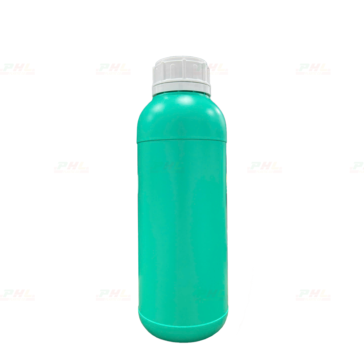 Chai HDPE/COEX 1000mL (1Lit) ø50mm Tròn Hai Gờ - Xanh Tiffany