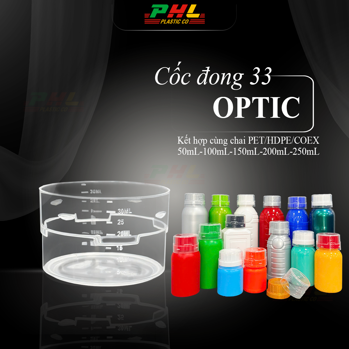 Cốc Đong D33mm Optic 30mL
