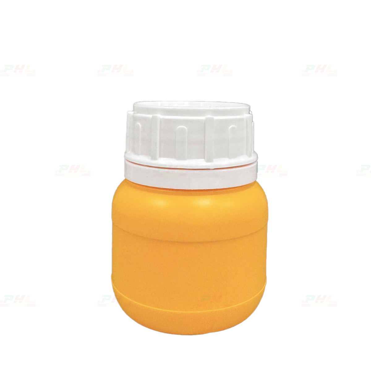 Chai HDPE/COEX 150mL ø50mm Tròn Hai Gờ Vai Bầu - Vàng