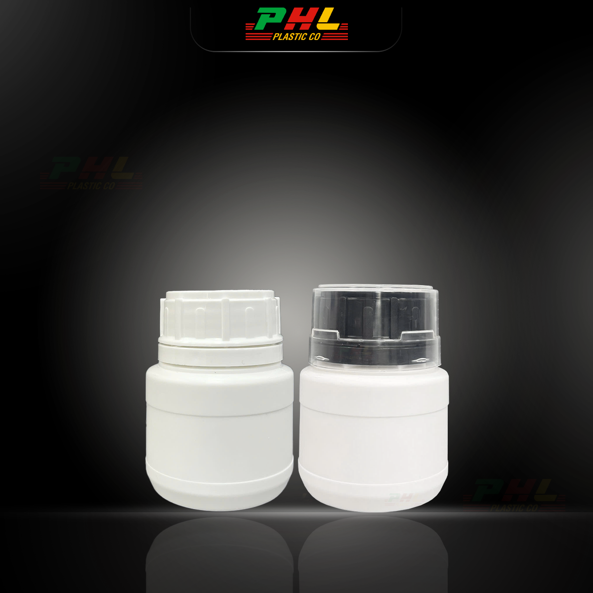 Chai HDPE/COEX 150mL ø50mm Tròn Hai Gờ Vai Vuông