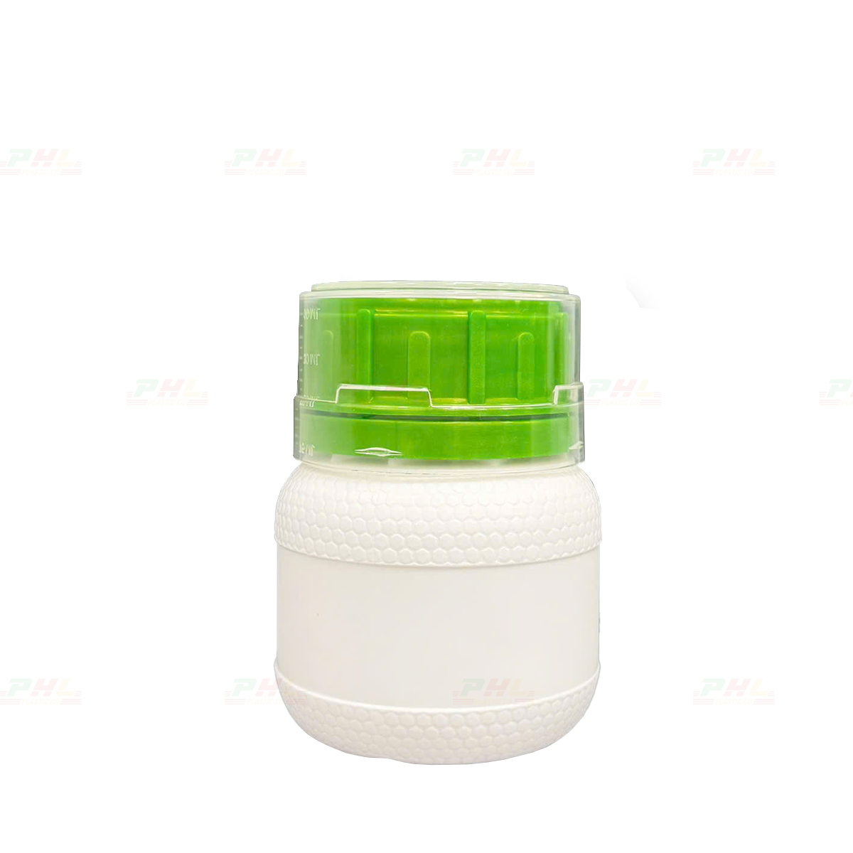 Chai HDPE/COEX 150mL ø50mm Tròn Hai Gờ Vai Beehive - Trắng Sữa