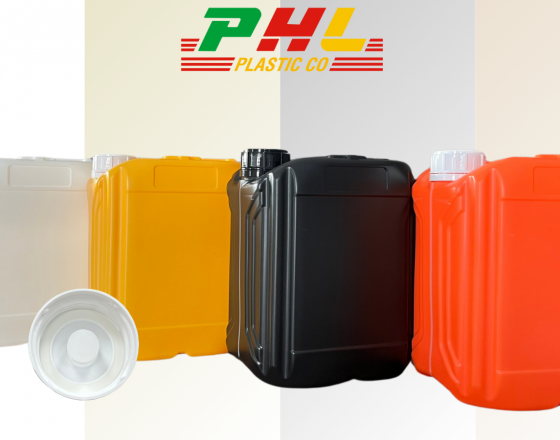 Can Nhựa HDPE 5L Và Nắp Van Thoát Khí 